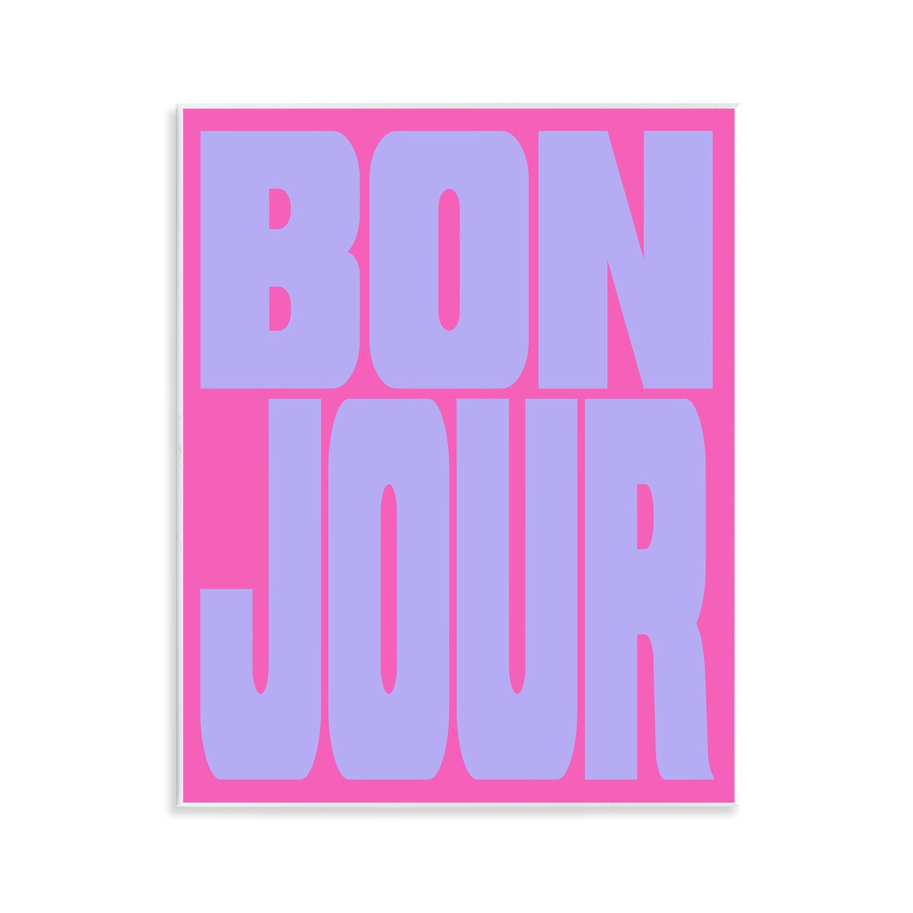 Stupell Industries Bonjour Pink & Blue Wall Plaque Design by House of Lulu
